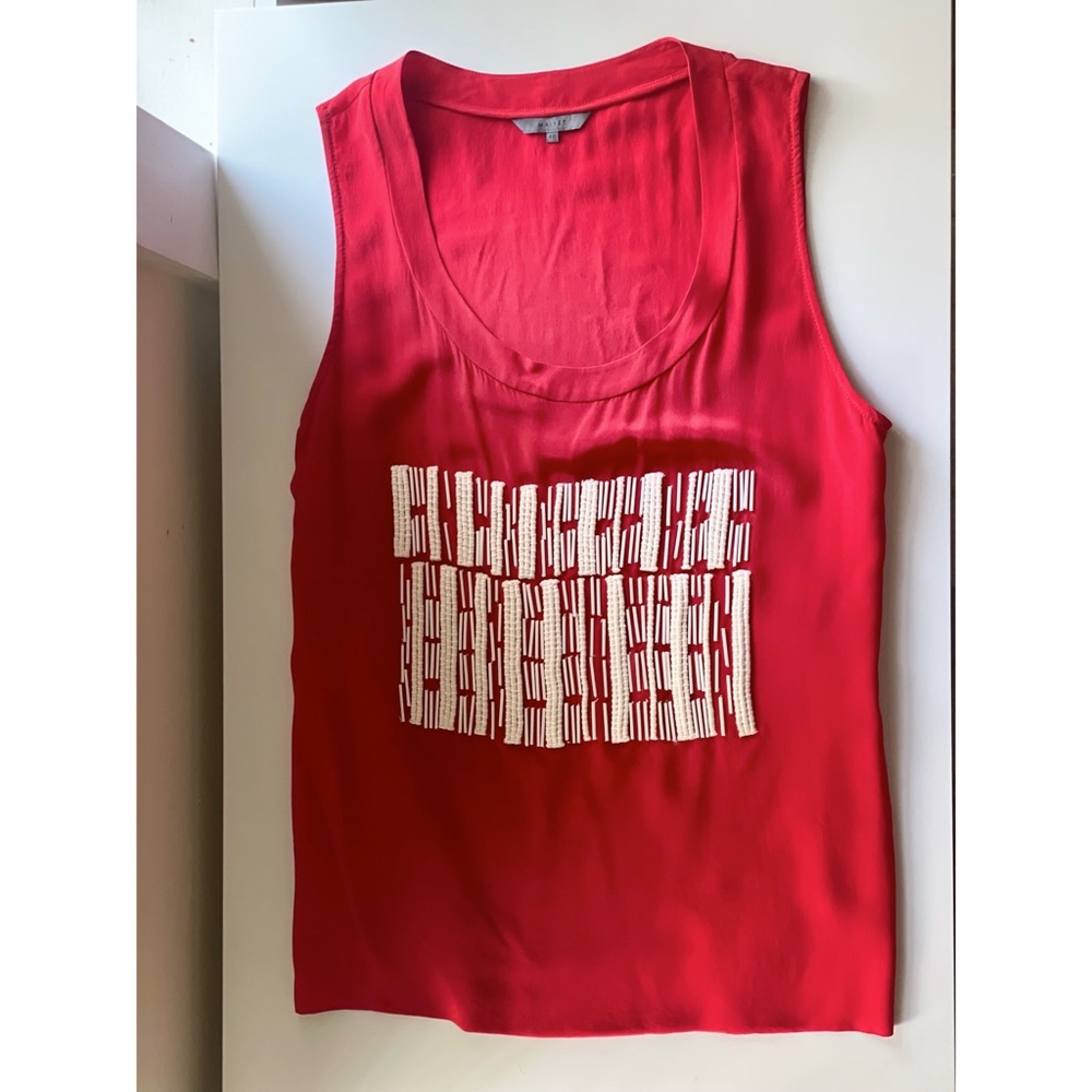 MAIYET Embroidered Silk Tank